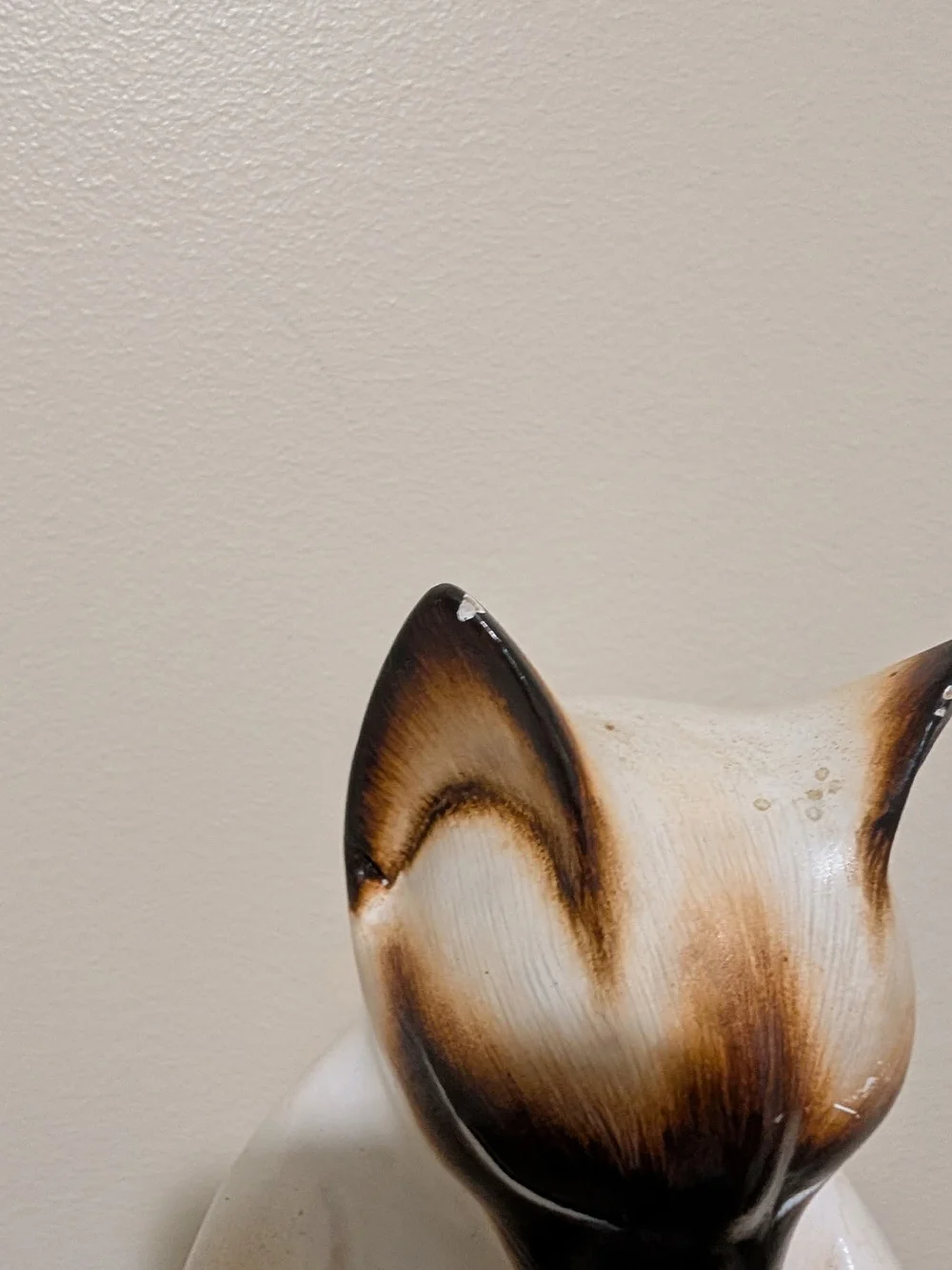 Meditating Cat Figurine - White and Brown Cat Decor
